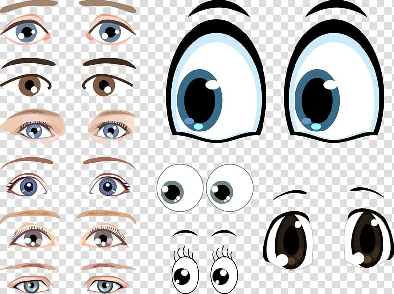 Olhos Ilustração Lote Expressão Facial Do Olho Olhos Dos Desenhos